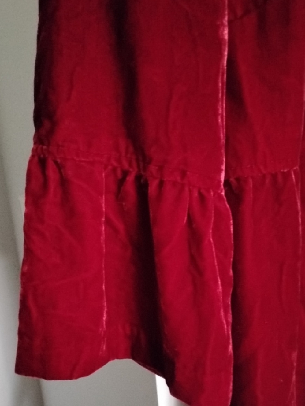 NY Collection Red Velvet Button-Front Blazer - Picture 8 of 9